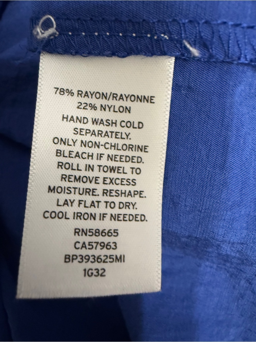 #17) Blue Ruffle Neck Women's Top - Picture 4 of 5